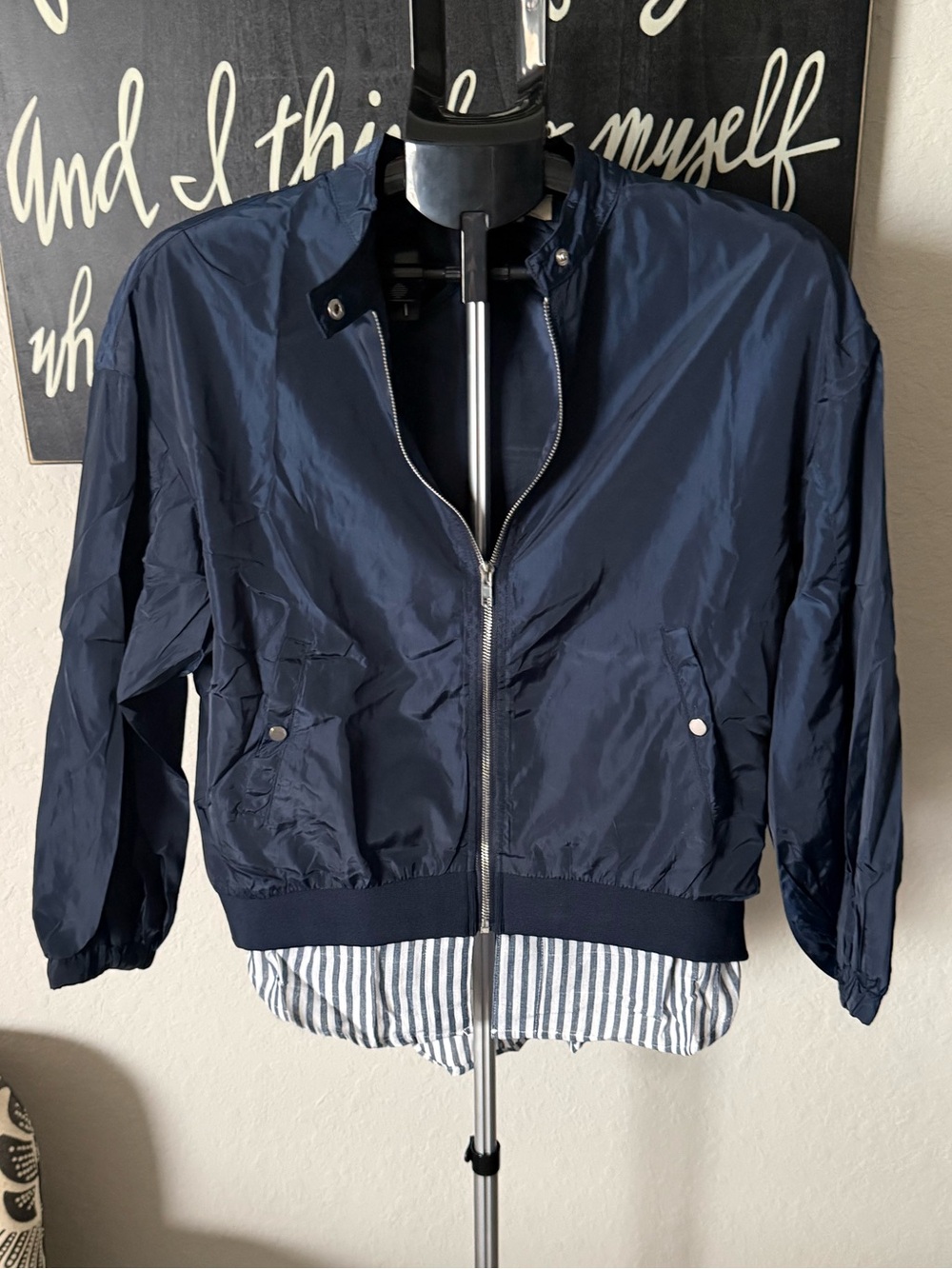 Promesa Navy Lightweight Bomber Style  Jacket NWT